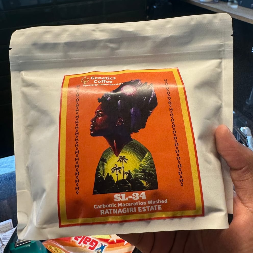 Ratnagiri SL 34 (Carbonic Maceration) by Genetics Coffee (Koffie Genetics)