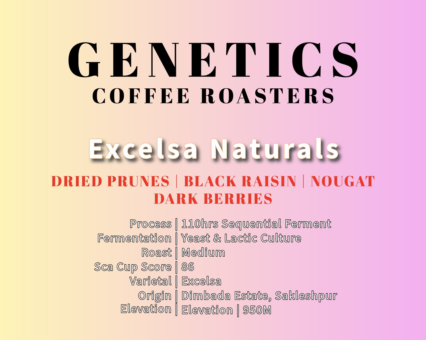 Excelsa Naturals by Genetics Coffee (Koffie Genetics)