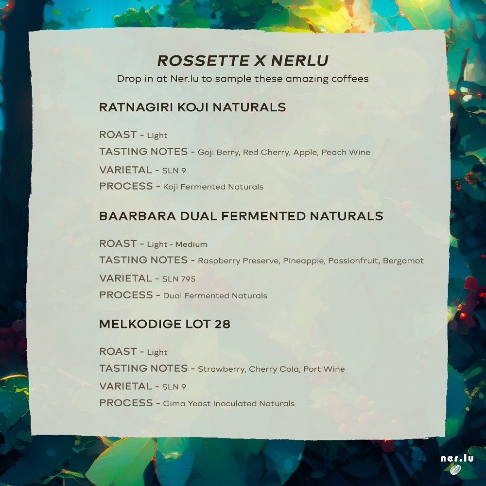 Menu photo from Rossette Coffee Lab (2024)